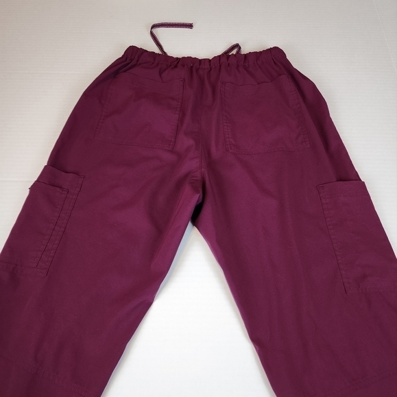 Koi Basics size M women scrub pants uniform wine color - Picture 7 of 13